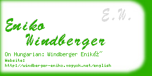 eniko windberger business card